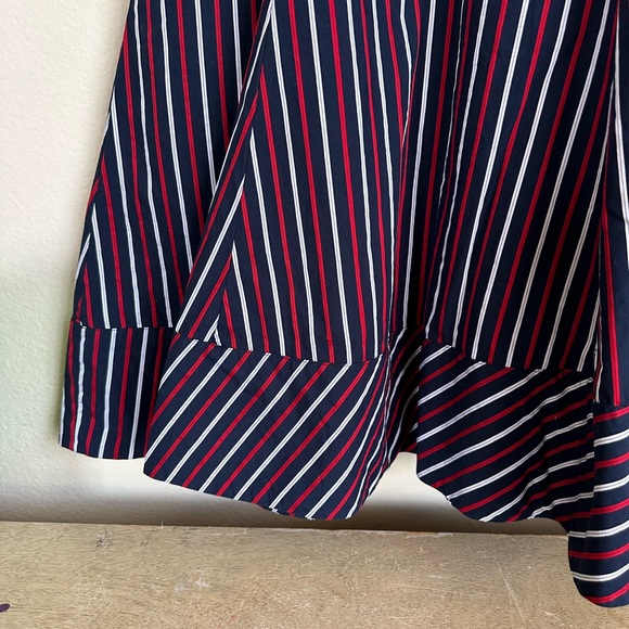 Brooks Brothers Navy and Red Stripe Fit and Flare Dress - Picture 14 of 15